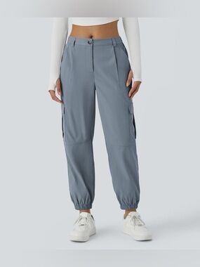 HALARA Soft Sky Blue Cargo Jogger Pants Medium